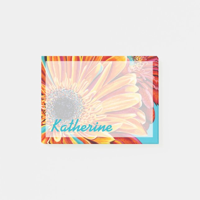 Add Your Name | Color Bursts II Post-it Notes (Front)