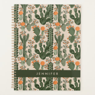 Add Your Name   Colorful Cactus Pattern Planner
