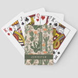 Add Your Name | Colorful Cactus Pattern Poker Cards