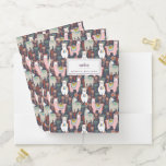 Add Your Name | Colorful Llamas Pattern Pocket Folder