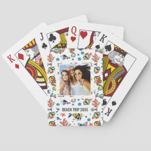 Add Your Name   Colorful Underwater Sea Life Patte Poker Cards