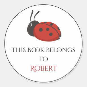 Add your name custom template book label sticker