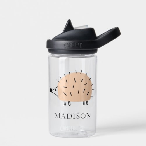 ADD YOUR NAME  Cute Baby Porcupine Water Bottle