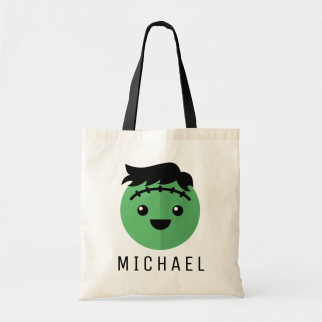 Add Your Name | Cute Frankenstein Tote Bag (Front)