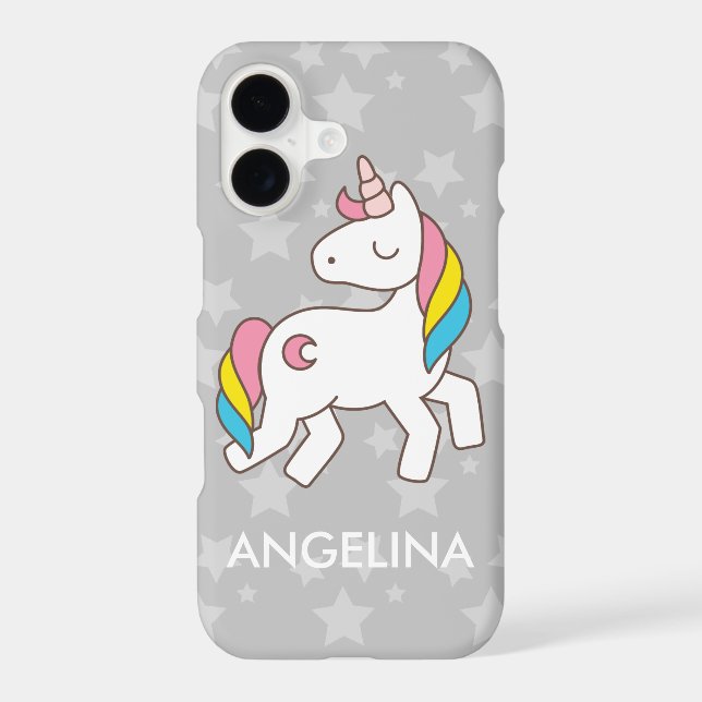 Add Your Name Cute Magical Unicorn Personalized Case-Mate iPhone Case (Back)
