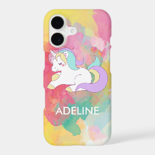 Add Your Name Cute Magical Unicorn Personalized iPhone 17 Case