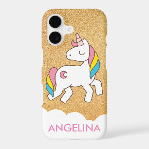 Add Your Name Cute Magical Unicorn Personalized iPhone 17 Case