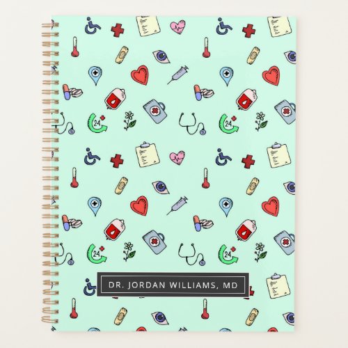 Add Your Name  Cute Medical Icon Pattern Planner