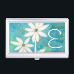 Add Your Name | Dainty Daisies II Case For Business Cards<br><div class="desc">Floral</div>