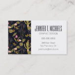 Add Your Name | Dark Summer Night Cactus Pattern Business Card