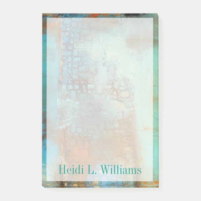 Add Your Name | Deja Blue Post-it Notes (Front)