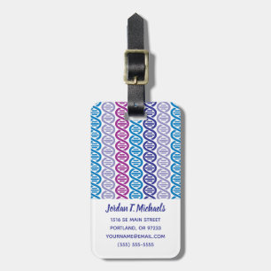 Add Your Name DNA Pattern Luggage Tag