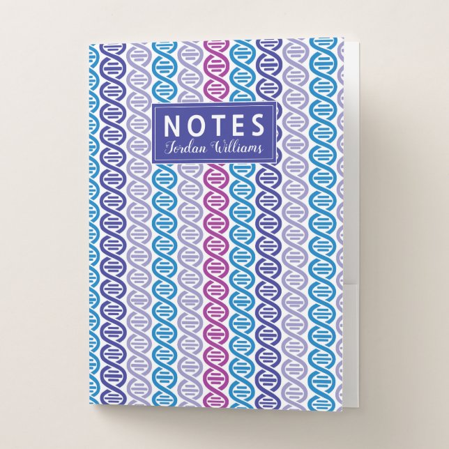 Add Your Name | DNA Pattern Pocket Folder (Front)