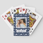 Add Your Name | Dolphins On Parade Pattern Poker Cards