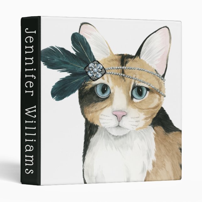 Add Your Name | Downton Cat 3 Ring Binder (Front/Spine)