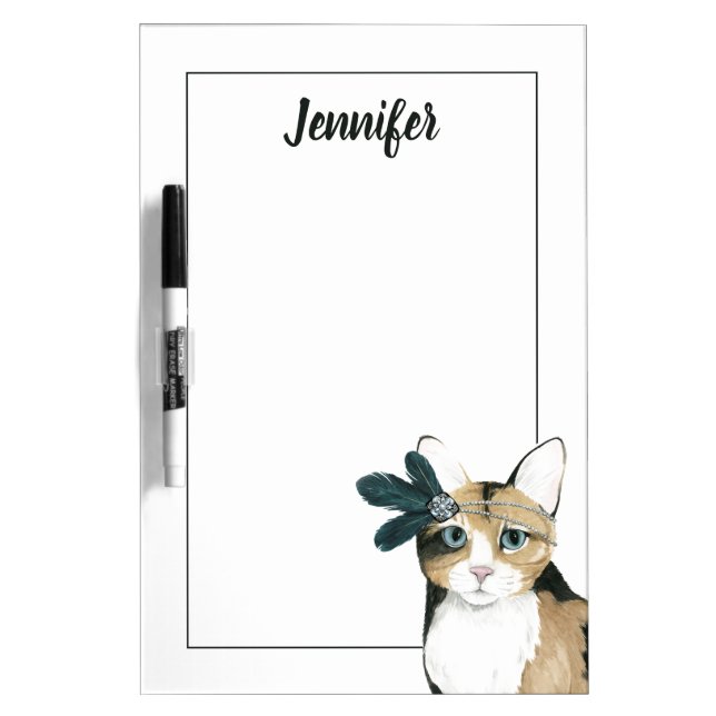 Add Your Name | Downton Cat Dry Erase Board (Front)