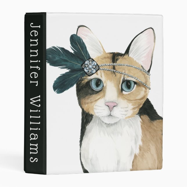 Add Your Name | Downton Cat Mini Binder (Front/Spine)