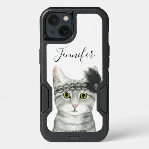 Add Your Name Downton Cat iPhone 13 Case
