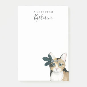 Add Your Name Downton Cat Post-it Notes