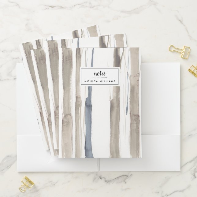 Add Your Name | Duo Tone Trees II Pocket Folder (In Situ)