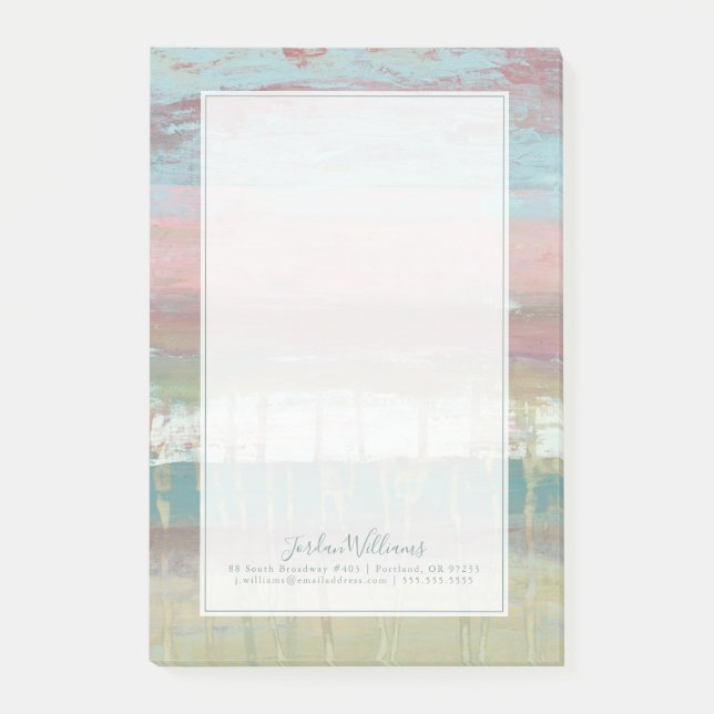 Add Your Name | Dusted Horizon Post-it Notes (Front)