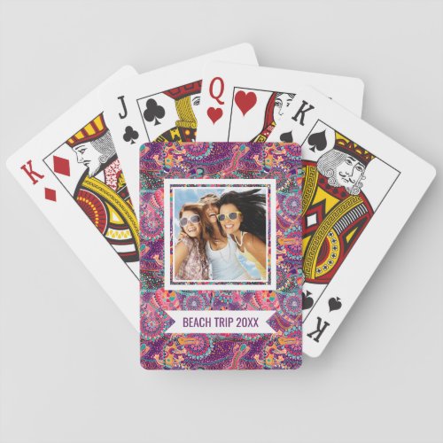 Add Your Name  Ethnic Style Animal Pattern Poker Cards