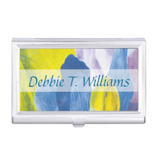 Add Your Name   False Indigo III Business Card Case