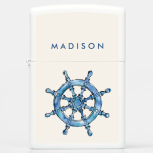 Add Your Name   Family Always Steers me Home Zippo Lighter