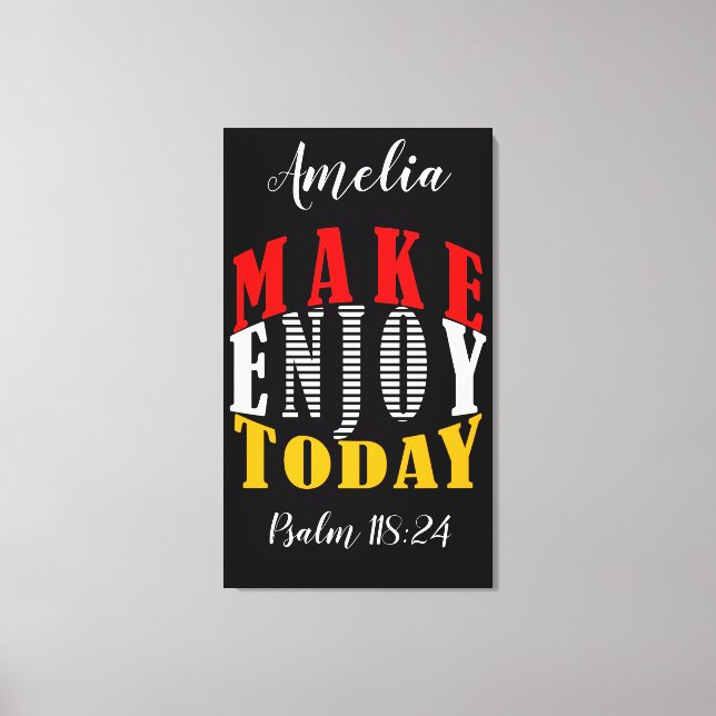Add Your Name & Favorite Scripture- Canvas (Gloss) Print (Front)