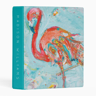 Add Your Name Flamingo Bright Mini Binder