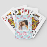 Add Your Name | Flamingo Pattern Poker Cards