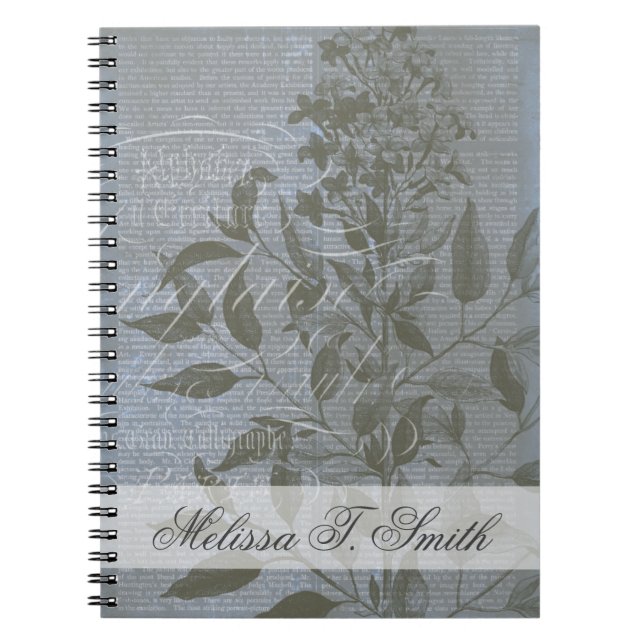 Add Your Name | Fleur de Bleu I Notebook (Front)