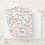 Add Your Name | Flock Of Alpacas Pattern Pocket Folder
