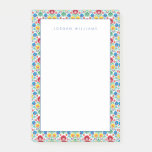 Add Your Name | Floral Heart Folk Art Pattern Post-it Notes