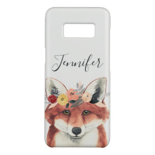 Add Your Name   Flower Crown Forester Fox Case-Mate Samsung Galaxy S8 Case
