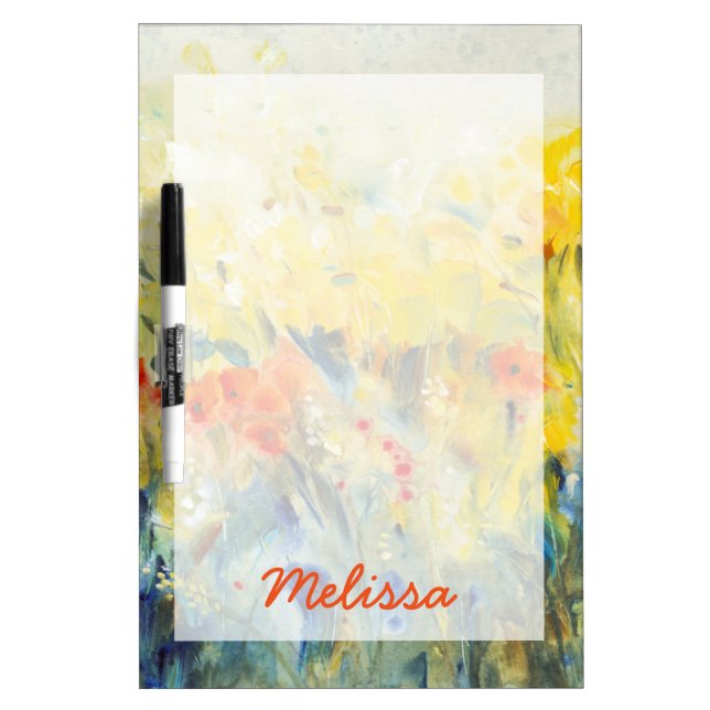 Add Your Name | Flowers Sway II Dry-Erase Board (Front)