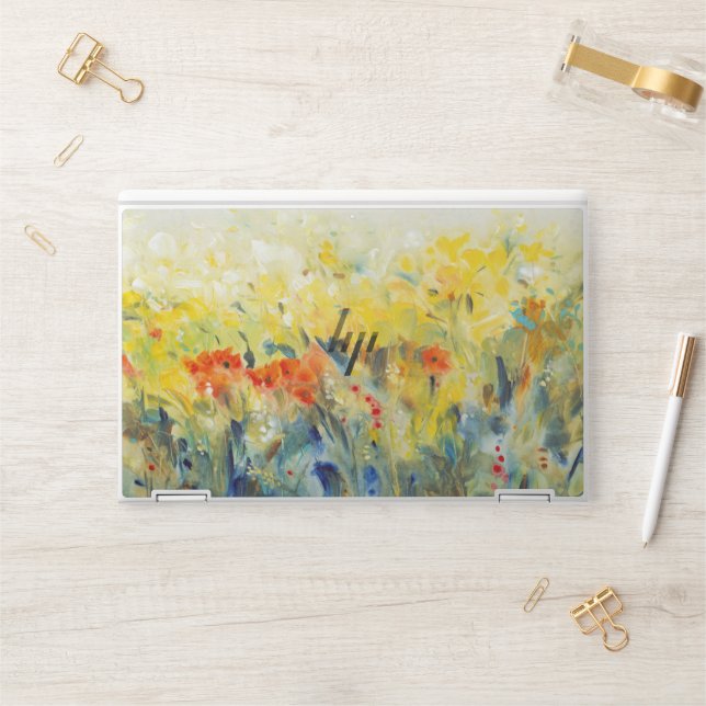 Add Your Name | Flowers Sway II HP Laptop Skin (Desk)