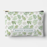 Add Your Name | Forest Greenery Pattern Accessory Pouch