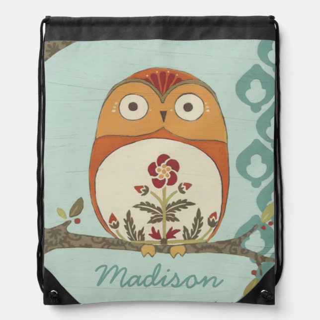 Add Your Name | Forest Whimsy II Drawstring Bag (Front)