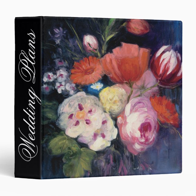 Add Your Name | Fresh Cut Spring Flower 3 Ring Binder (Front/Spine)
