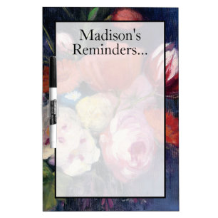 Add Your Name   Fresh Cut Spring Flower Dry Erase Board