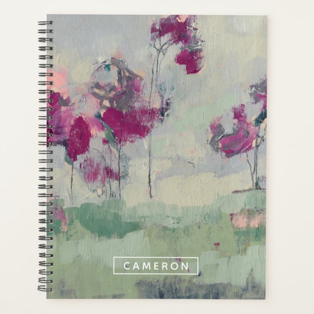 Add Your Name | Fuchsia Treeline Planner (Front)