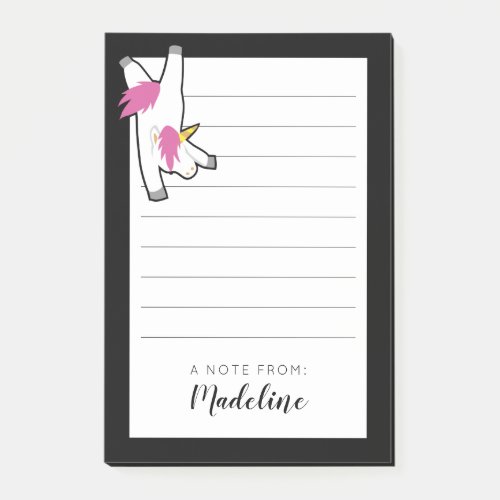 Add Your Name  Fun Aerobic Unicorn Post_it Notes