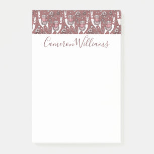 Add Your Name   Funny Llamas Pattern Post-it Notes