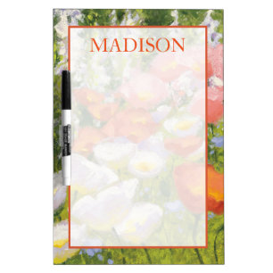 Add Your Name Garden Pastels Dry Erase Board