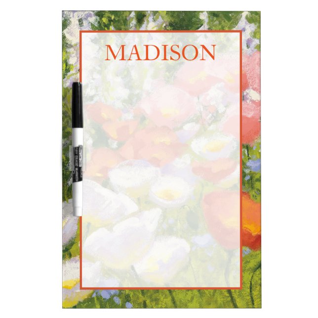 Add Your Name | Garden Pastels Dry Erase Board (Front)