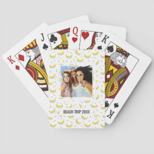 Add Your Name Geometric Bananas Poker Cards
