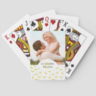Add Your Name Geometric Bananas Poker Cards