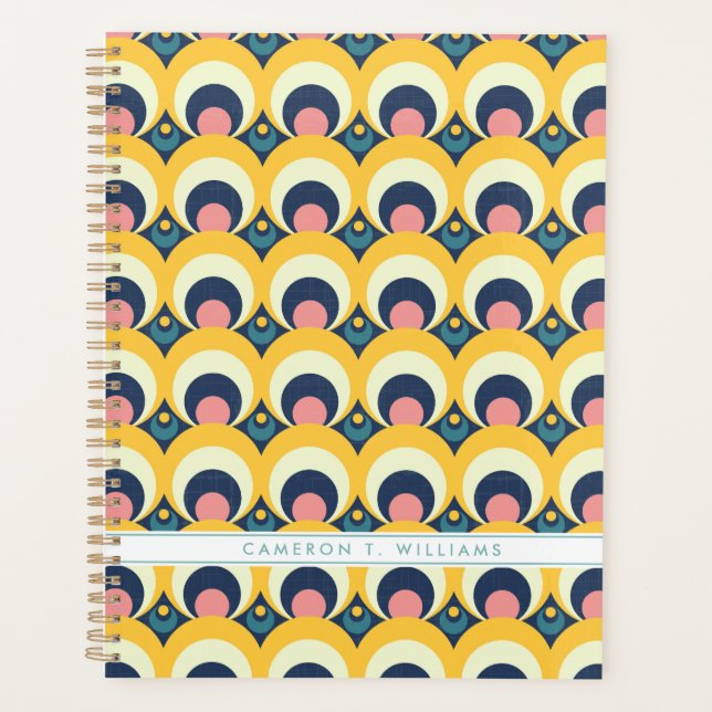 Add Your Name | Geometric Circle Pattern Planner (Front)