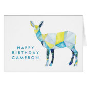 Add Your Name | Geometric Deer Animal (Front Horizontal)
